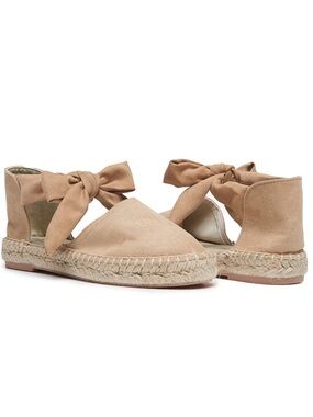 Childrenchic Bow Espadrille Flats in Tan